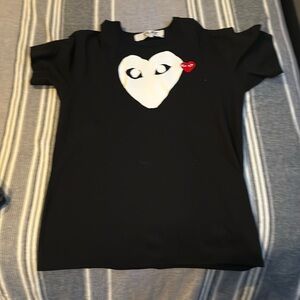 Comme de garçon black t shirt size large